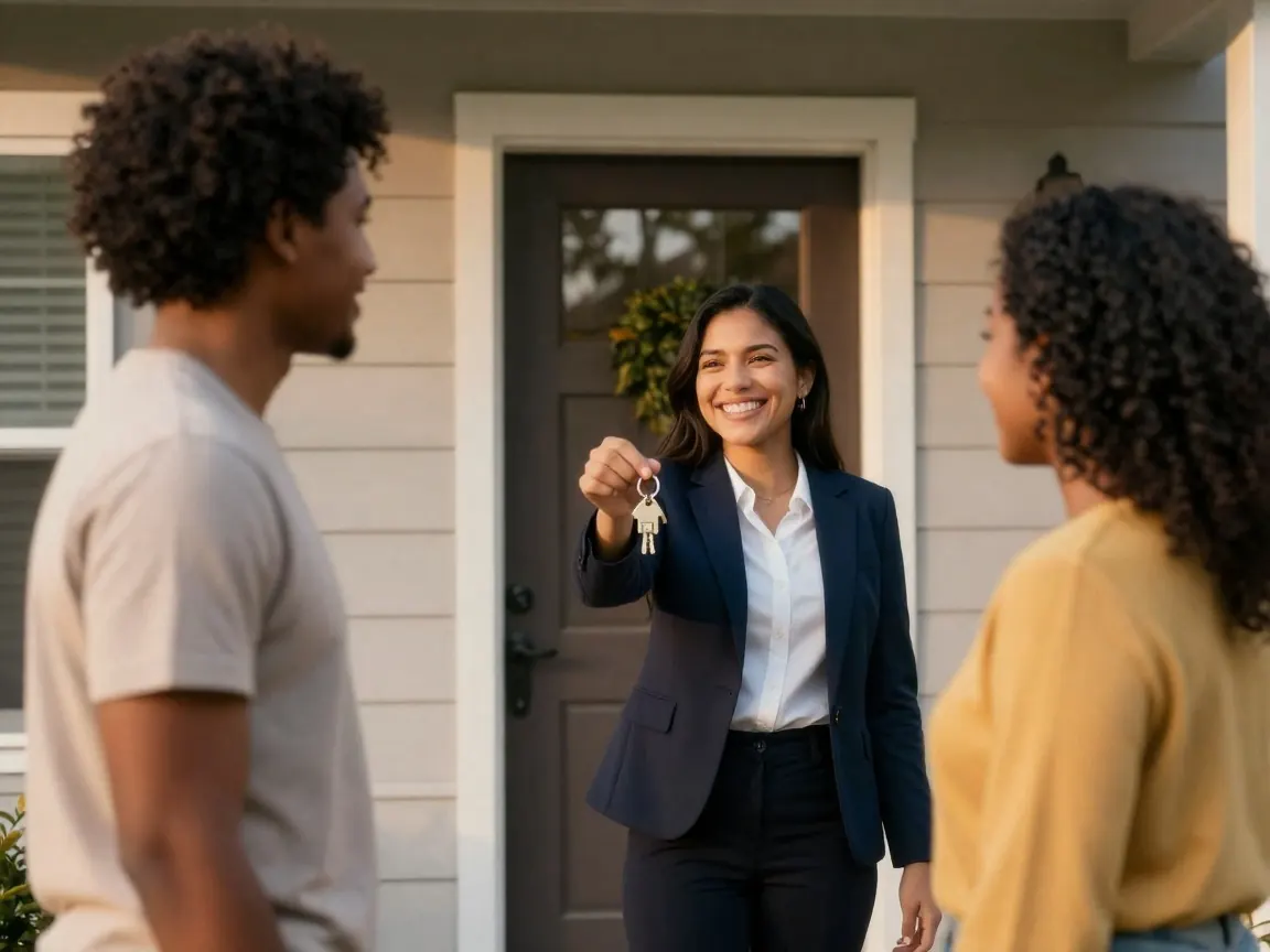 Maya with clients in Glendale